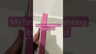 First time painting book edges bookedges fyp booktok booktube books reader shorts [upl. by Einallem]