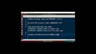 cmake y CMakeListstxt tutorial en 45 segundos shorts Shorts [upl. by Candra]