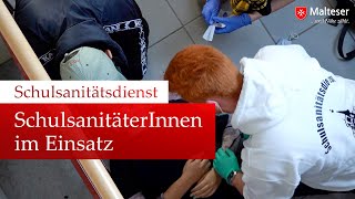 Üben für den Ernstfall Schulsanitäterinnen und sanitäter im Einsatz [upl. by Silloc]