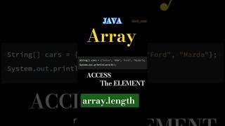 JAVA ARRAY  shorts ytshorts java [upl. by Aeduj415]