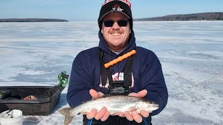 Ice fishing Munising Bay [upl. by Lefkowitz]