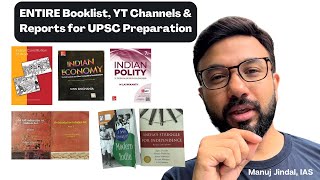 The Ultimate UPSC booklist and web resources  All aspirants need is this  Manuj Jindal IAS [upl. by Enoed772]