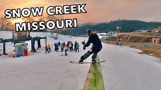 PSYCHO SNOWBOARDING at SNOW CREEK MISSOURI [upl. by Nnaytsirk]