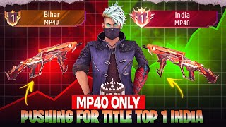 Pushing Top 1 Title In MP40 🤯  Free Fire Solo Rank Pushing With Tips And Tricks  Ep1 [upl. by Uolymme]