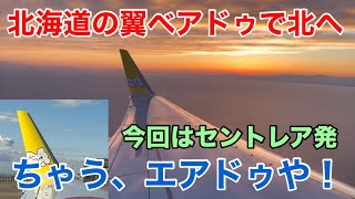 【圧倒的な夕日】Air Do 北海道の翼ベアドゥで北へ 熊ちゃう、エアドゥや！ 今回はセントレア発 ADO135便 NGO→CTS Boeing B737700 [upl. by Aisor]