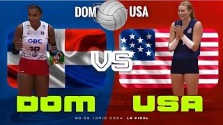 DOMINICANA VS USA  Copa Norceca Panam Final Six 2024  LA FINAL MEDALLA DE ORO🏐PURO VOLEY RD [upl. by Jeth]