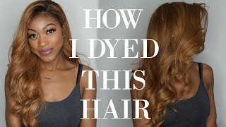 HOW I DYED MY BUNDLES HONEY BLONDE  FEAT HAIR VILLA [upl. by Arthur965]