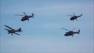 Fairey Swordfish Westland Wasp and Leonardo Wildcats x2  Bournemouth Air Festival 2024 [upl. by Nelubez]