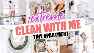 EXTREME CLEAN WITH ME 🧼✨🏡 TINY APARTMENT EXTREME DEEP CLEANING MOTIVATION [upl. by Amand]