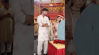 Dhartiputra nandini serial Akash nandini Pooja behind the scenes serialtwister shorts [upl. by Oiralih]