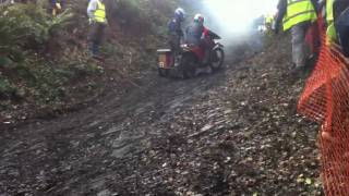 Smoking tyres  Exeter trial 2012 simon amp bekki Eddie on there sidecar [upl. by Mayer]