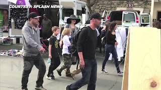 Angelina Jolie Clicked While Shopping With Kids Shiloh Knox amp Vivienne in Pasadena California [upl. by Hacceber]