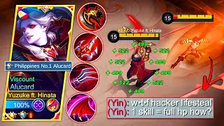 Alucard Red Build Vs Yin Trashtalker  Lifesteal Hack Vs 1 Shot God  Who Win Shocking Result😱 [upl. by Debbie]