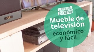 Mueble de TV DIY hecho con bloques muy fácil y económico  El Invernadero Creativo [upl. by Allak559]