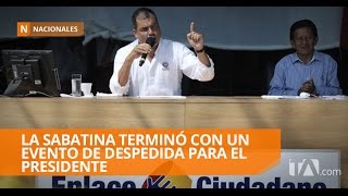 Al menos 10 mil personas asistieron a la última sabatina del presidente Correa [upl. by Longan]