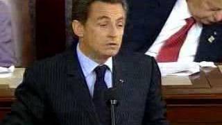 NICOLAS SARKOZY French Presidents Speech to US Congress [upl. by Masera]