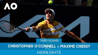 Christopher OConnell v Maxime Cressy Highlights 3R  Australian Open 2022 [upl. by Beltran]