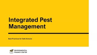 Integrated Pest Management  Best Practices for Safe Schools [upl. by Giacinta]