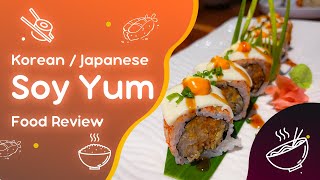 SOY YUM  Korean  Japanese Food  Taro Boba Ebi Tempura Sushi amp more  Bengali voiceover Review [upl. by Taran]