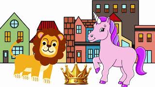 The Lion and the Unicorn  Fun Sing Along Nursery Rhyme [upl. by Abisia]