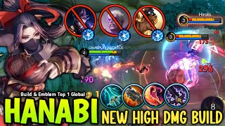 HANABI BEST 1 SHOT BUILD amp EMBLEM TO BEAT TANKY HERO IN 3X VENGEANCE  BUILD TOP 1 GLOBAL HANABI [upl. by Tadashi]