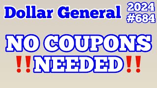 2024684🔥Dollar General Couponing🔥NO COUPONS NEEDED‼️Must Watch👀👀 [upl. by Maffa492]