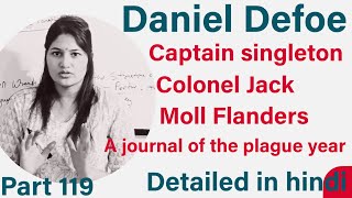 Summary in hindi Captain singleton  Moll Flanders Colonel Jack by Deniel Defoe [upl. by Wahl356]