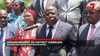 Assainissement du district dAbidjan  Bacongo rencontre les maires [upl. by Grubb]