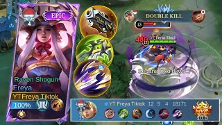 FREYA AGGRESSIVE DAMAGE VS AGGRESSIVE MARTIS DI EXP LANE  BEST BUILD FREYA  MOBILE LEGENDS [upl. by Eittod]