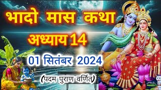 भादो मास कथा  अध्याय 14 ll Bhado Maas Ki Katha Day 14 ll Bhado mahatmya adhyay 14 [upl. by Terr]