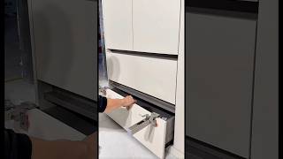 Worker uses tools to install drawer frontswood tools [upl. by Deerc]