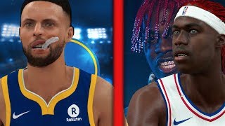 Famous Rappers VS NBA AllStars NBA 2K18 Challenge [upl. by Nairrad764]