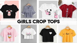 Girls crop tops  Types of crop t shirtCrop top for girls Crop top for women  Tshirt Crop tops [upl. by Wyly123]