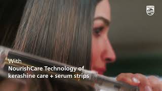 Philips NourishCare hair straightener  NourishCare technology  No Heat Damage  BHS52600 [upl. by Ailesor677]