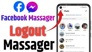 How To Logout On Facebook Messenger  Facebook Messenger Logout Kaise Kare [upl. by Daveta]