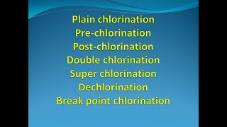 Methods of Chlorination  Types of Chlorination  Chlorination [upl. by Aowda]