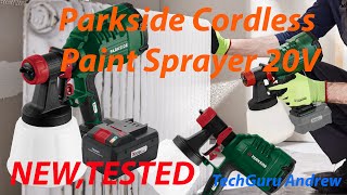 Parkside Cordless Paint Sprayer 20V PFSA 20 Li B2 [upl. by Dlopoel]