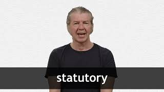 How to pronounce STATUTORY in American English [upl. by Atniuqal]