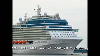 Celebrity Silhouette vor der Taufe erstmals in Hamburg [upl. by Liagaba]