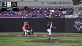 Portland Baseball vs Pepperdine Game 2 57  Highlights [upl. by Kobylak]