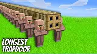 I found a SECRET TRAPDOOR with VILLAGERS in Minecraft  Whats INSIDE the LONGEST CHEST [upl. by Oly]