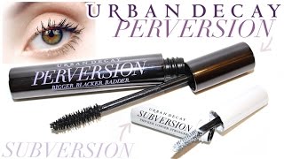 Review amp Swatches URBAN DECAY Perversion Mascara  Subversion Lash Primer  Live Demo [upl. by Haelat]