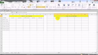 Excel 2010 Básico CÓMO HACER UN HORARIO SEMANAL [upl. by Thagard]