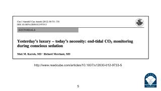 Capnography Monitoring Yesterdays Luxury Todays Necessity During Conscious Sedation [upl. by Imit]