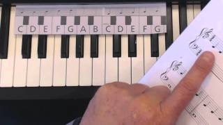 Pianoles 01 Gratis playalong pianomethode Gratis online pianocursus voor beginners [upl. by Gilbertson]