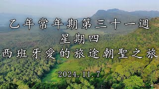 陳神父默思日記  乙年常年期第三十一週 星期四  西班牙愛的旅途朝聖之旅   講者  陳新偉神父 2024117 [upl. by Tibbetts614]