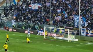 Modena  Sampdoria 01 GOL Sebastiano Esposito celebration at the Stadio Alberto Braglia 11112023 [upl. by Ihcekn]