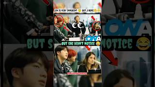 J hope staring at interviewer girl😉😂but my poor jin🤭 btsbtsshorts shorts btsedit btsforever [upl. by Elias592]