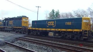 GP9 Slug Engine on CSX Freight Train [upl. by Nidroj]