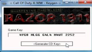 Call Of Duty 4 Multiplayer Key Code 100 [upl. by Alesi]